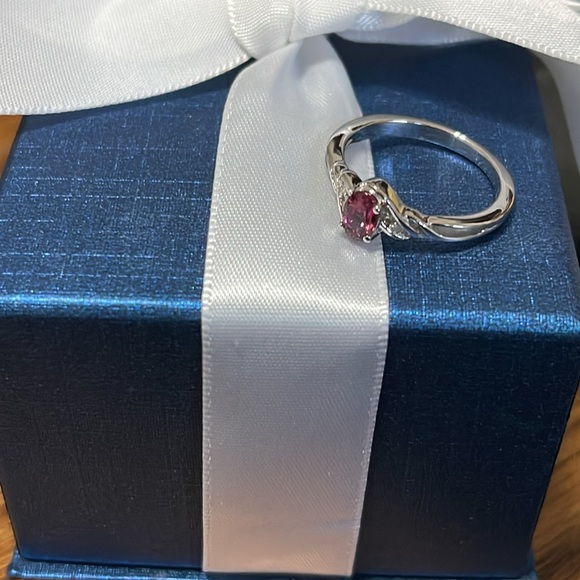 Ofiki Rubellite & Diamond Ring and Pendant Necklace - Picture 8 of 13